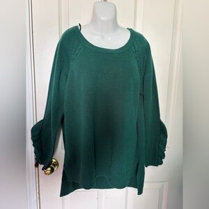 Kate & Mallory Teal Crew Neck Sweater SZ large
